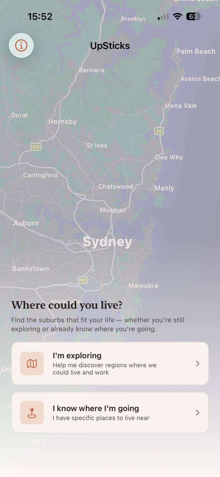 Home screen in light appearance